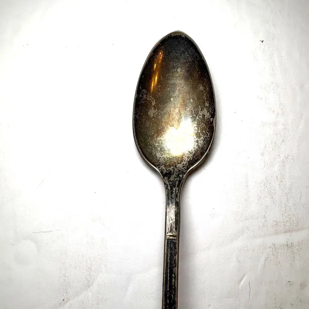 Vintage Court Silverplate Teaspoon Art Deco Flatware Spoon Replacement 7.5